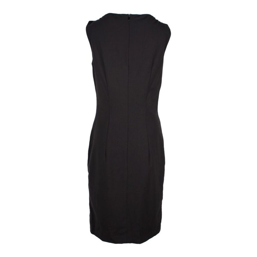 Boss Hugo Boss Dirusa Crewneck Sleeveless Pencil Dress in Black Wool